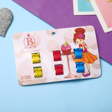 Hair crab "Little Joy" (set 6 pcs) butterfly, 1.2 cm, mix
