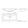 Sink uperwood Foster Quartz 90 cm, quartz, gray matte, concrete