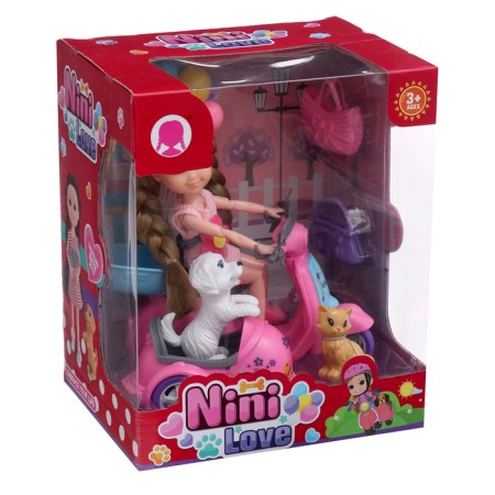 ARINA doll with a motorcycle and accessories, mix-18