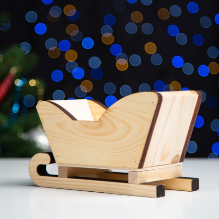 New Year. Wooden Kashpo 20 × 12 × 13 cm "Sanka", naturally give beautifully-2