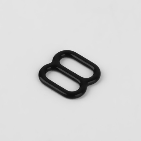 Straps regulator, metal, 8 mm, black color-1