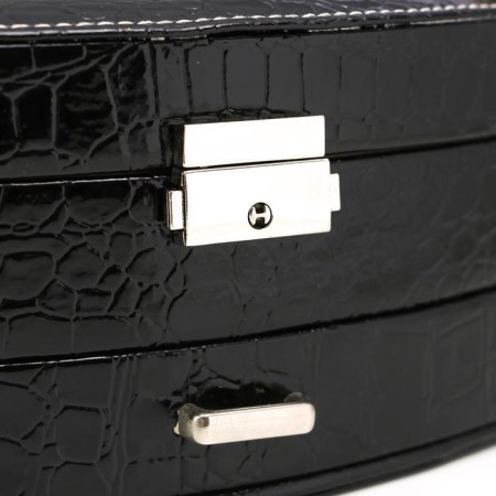 Casket to the leatherette to jewelry "Black gloss" 20x15x11 cm-3