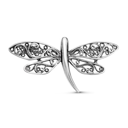 Brooch "Dragonfly", echoing with oxidation