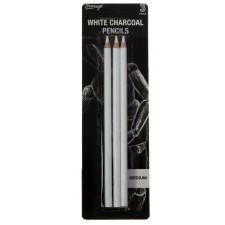 Coarse pencils, white, 3 pieces in a set (medium)