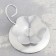 Climb "Flower N" metal per candle, 9x3.5 cm, chrome