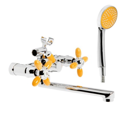 ACCOONA A6482H bath mixer, double -leaf, yellow/chrome