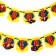 Garland on the tape "Happy Birthday", length 176 cm, superhero