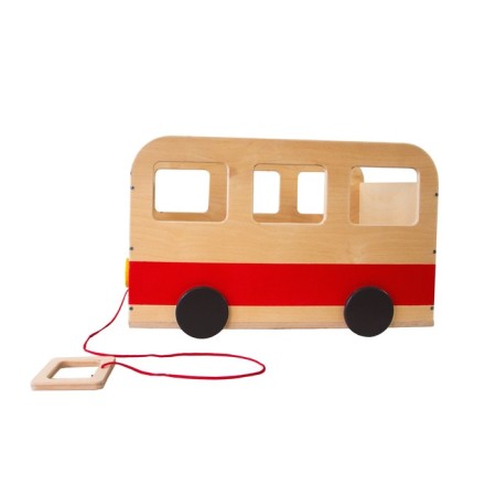 Wooden designer "Bus for toys"-3