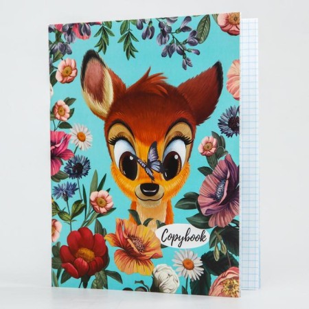Notebook 48 sheets in a cage, Disney cardboard cover "Bambi"-2