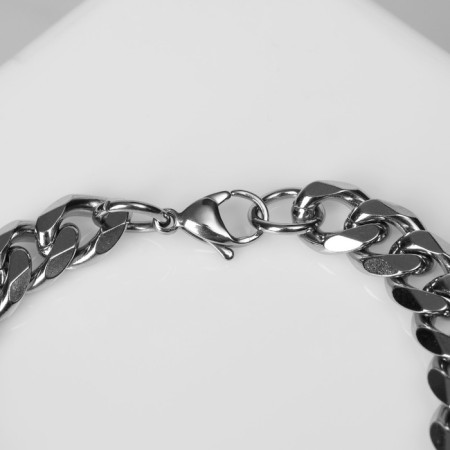 Bracelet male "chain" is light, color silver, 22 cm-1
