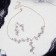 Set 2 objects: earrings, necklace "amazement" flowering, white color in gold, 42 cm