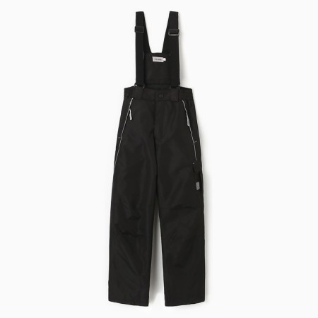 Semi -combinezone insulated for boys, black color, height 128 cm