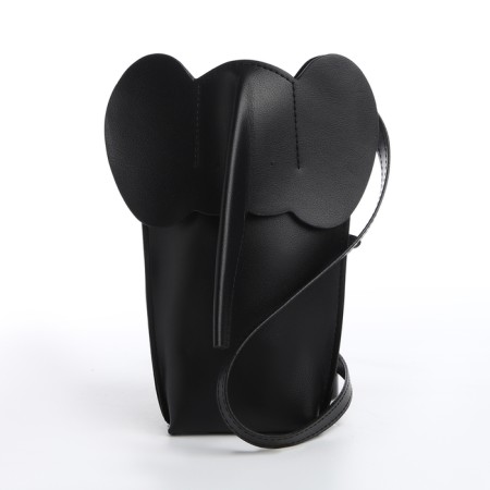 Female Cross-Bodi Bag on the button, black color