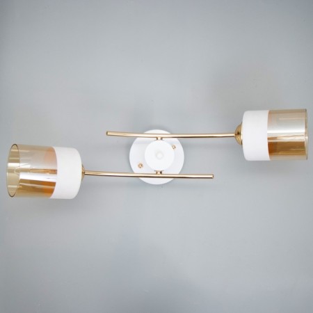 Jina chandelier 2XE27 40W white-gold 65x25x25 cm Bayerlux-6