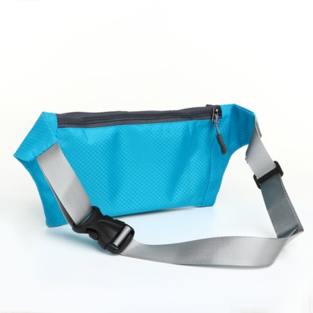 Lightning waist bag, 2 outer pockets, blue color-2