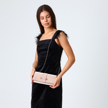 Female bag on a magnet, beige color-5