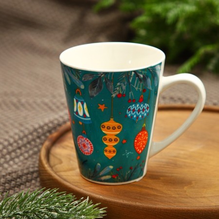 Ceramic mug "Toys", 300 ml, blue color-2