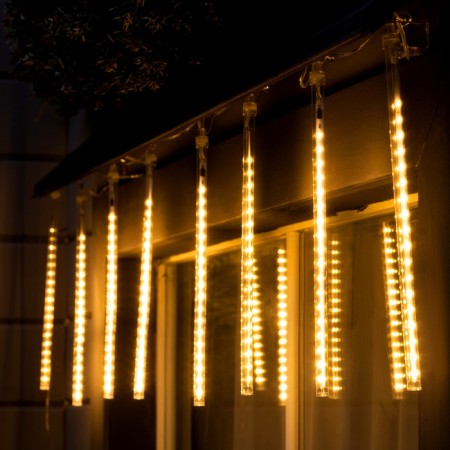 Garland "Icharks" 2.5 × 0.3 m, IP65, transparent thread, 192 LED, warm glow with a drain effect, 12 V effect