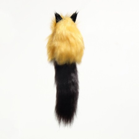 A toy for cats "cat-arc", artificial fur, housing 7 cm, yellow/black-2