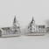 Hanging earrings with rhinestones "masterpiece", white color in silver, 6.7 cm
