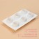 Form for mousse desserts and baking of the apple, silicone, 29 × 17 × 5.5 cm, 6 cells (d = 6 cm), white color