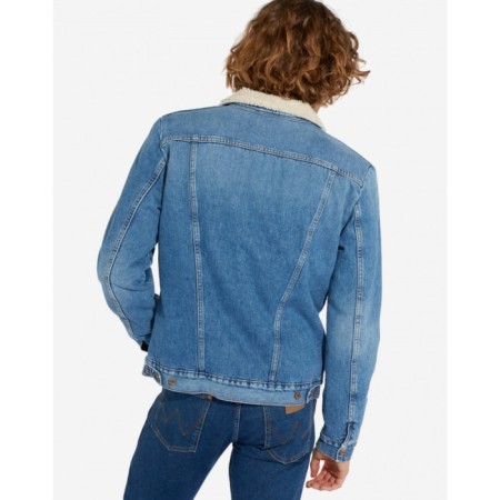 Wrangler 124MJ Sherpa jeans jacket, size 44-46 (W4MSUG10K)-1