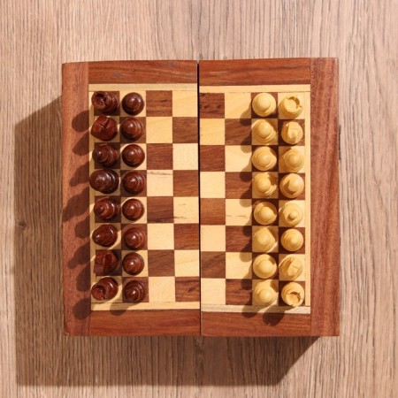 Board game 2V1 (chess + backgammon) 15.5x15x5 cm, tree shisham-2