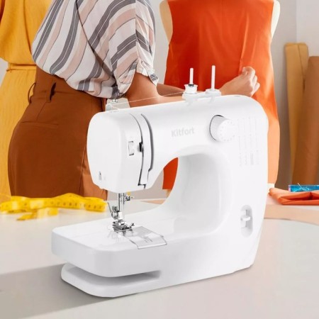 Sewing machine KitFort KT-6042, 9 W, 12 operations, semi-automatic, white-8