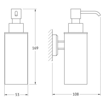Liquid soap dispenser, chrome-1