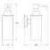 Liquid soap dispenser, chrome