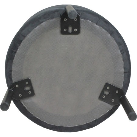 Puff "Charlie 3", 400 × 400 × 450 mm, velor urban 8, dark gray color-2