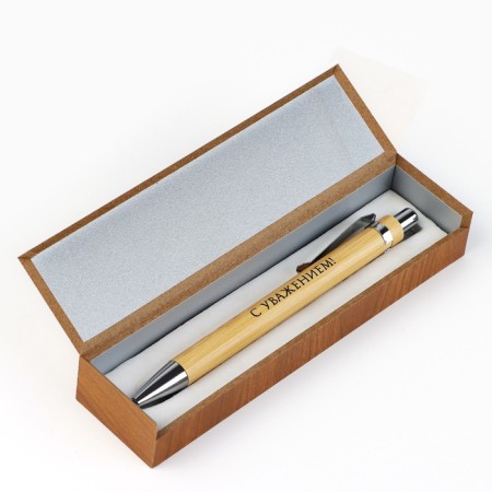 Bamboo pen in a wooden case "beloved teacher"-3