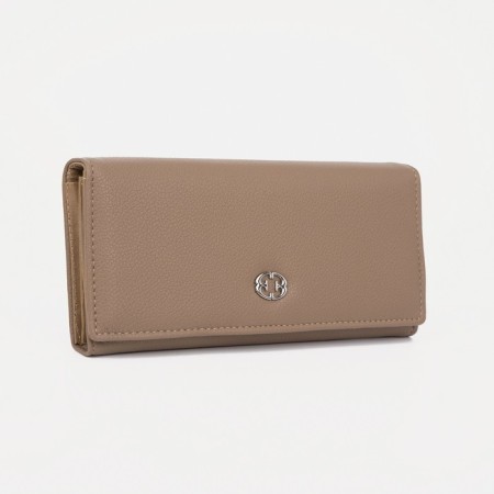 Women's wallet on magnet, beige color