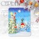 Earrings "Santa Claus" and Christmas tree, colored in gold