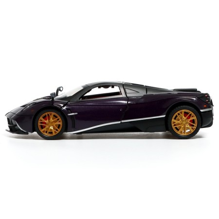 Metal machine, 1:24, inertial, doors, hood, trunk, purple color open-1