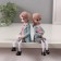 Souvenir Polystone "Boy and Girl with glasses" Set 2 pcs 5.5x4x16 cm