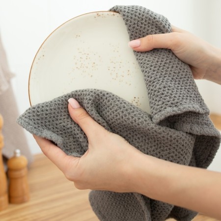 SL Home Linen towel, gray color 38x65cm, flax 29%, HL 71%, 215 g/m2