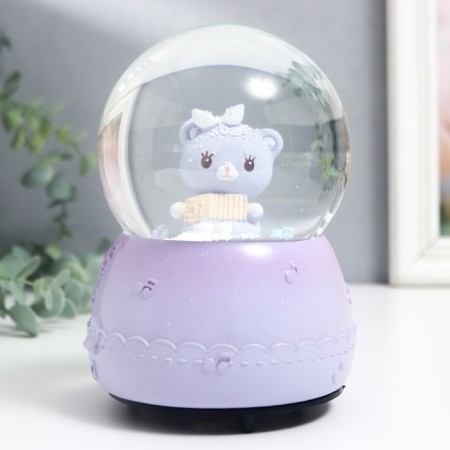 Souvenir Polystone Water Ballion Music, spin "Bear with a drum" MIX 10x10x15 cm-2