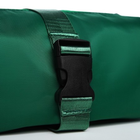 Youth bag with zipper, green color-4