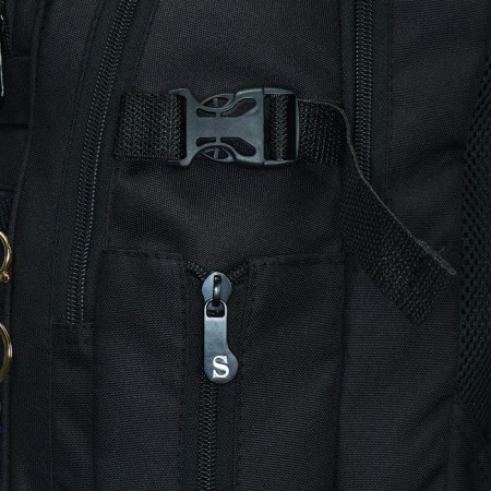Youth backpack, 40 x 28 x 18 cm, ergonomic back, Stavia "machine", black-10