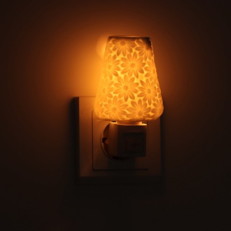 Lamp "Flowers" 1x7W E11 white 7x7x12cm-6