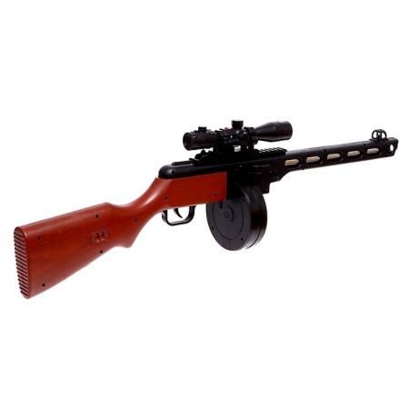 PPSh machine gun, with a laser, a flashlight, 70 cm, shoots 6 mm bullets-2