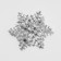 Brooch New Year's "Snowflake" with the core, make a desire, white color in silver
