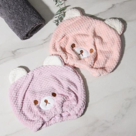 Cup for drying the hair of the Dolyan "Bear", microfiber, color mix-5