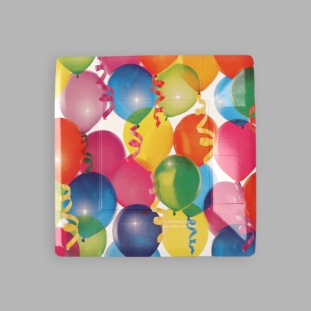 Disposable plate paper square "balls" (21 cm)-3