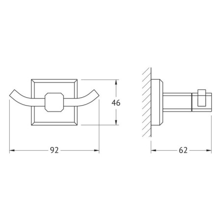 Double hook, chrome-1
