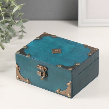 Casket chest "Adriana" Blue 15x12x7 cm-1