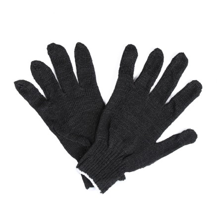 Garden gloves, x/b, knitting grade 7, 3 threads, size 9, without coating, black-3