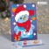 New Year's picture on the numbers "New Year! Snowman with a gift ", 15 x 21 cm