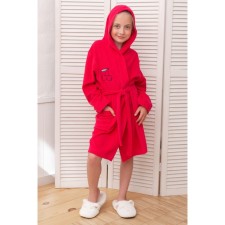 A dressing gown for a girl, height 122 cm, raspberry color